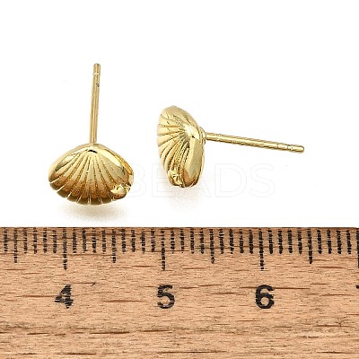 Brass Stud Earrings EJEW-H157-01G-03-1