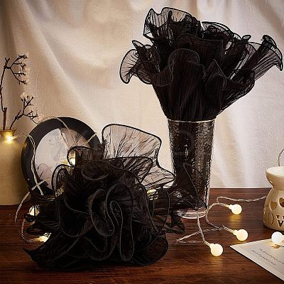 2Bags Pleated Gauze Yarn Flower Bouquets Wrapping Packaging OP-NB0001-13A-1