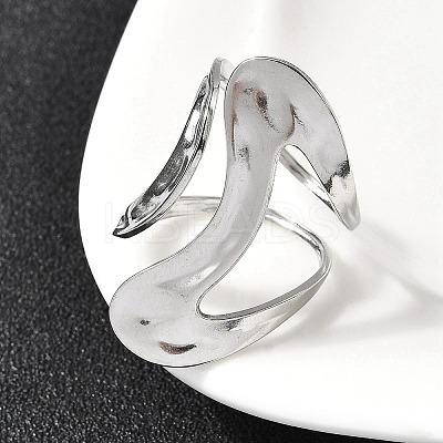 304 Stainless Steel Cuff Rings for Women RJEW-A077-01P-1