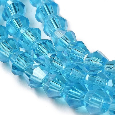 Transparent Electroplate Glass Beads Strands LS-GLAA-F029-3mm-A19-1