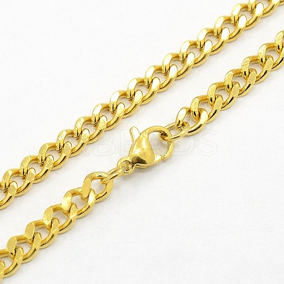 Men's 304 Stainless Steel Curb Chain Necklaces STAS-O037-57-1