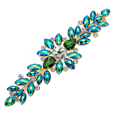 1Pc Flower Alloy Rhinestone Ornament Accessories DIY-FG0008-03B-1
