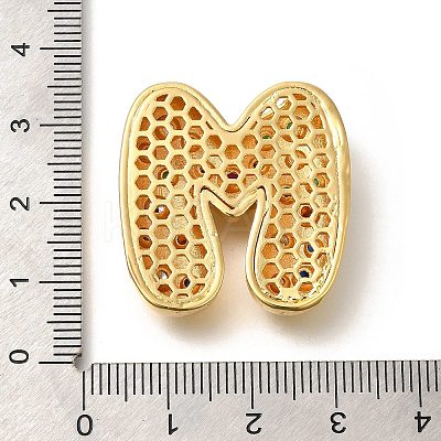 Brass Cubic Zirconia Pendants KK-M295-13G-M-1