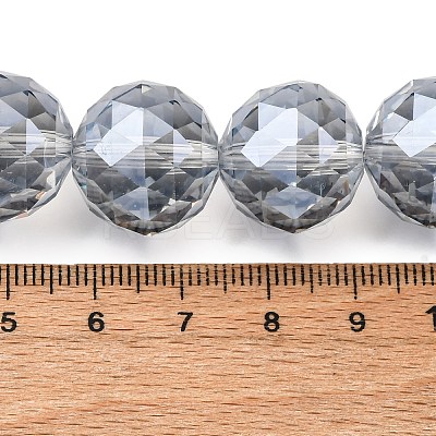 Transparent Electroplate Glass Beads Strands EGLA-N002-34G-F03-1