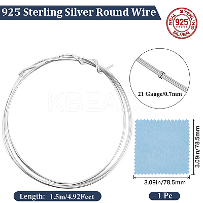 1.5M Dead Soft 925 Sterling Silver Wire STER-BBC0008-85C-1