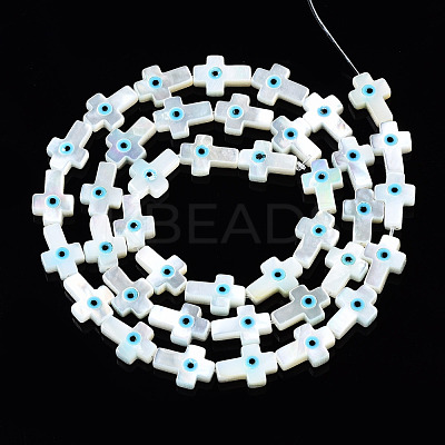 Natural White Shell Mother of Pearl Shell Beads SHEL-N026-156-1