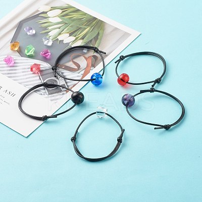 European Glass Large Hole Beads Bracelet for Teen Girl Women BJEW-JB06845-1