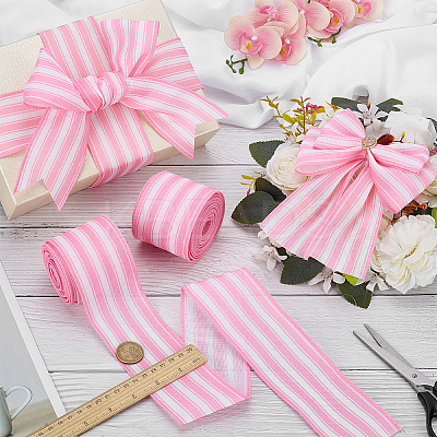 Burlap Ribbons SRIB-WH0011-384D-1