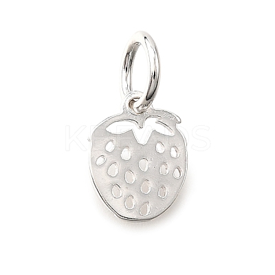 925 Sterling silver Hollow Strawberry Charms STER-D306-02S-1