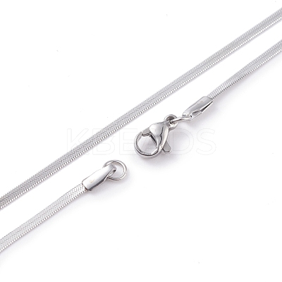 Non-Tarnish 304 Stainless Steel Snake Chains Necklaces NJEW-O058-28P-1