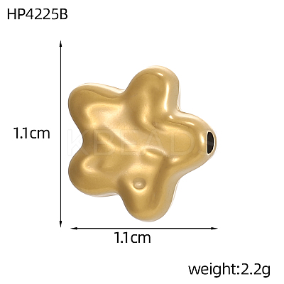 Hammered 304 Stainless Steel Beads STAS-OY012-12G-1