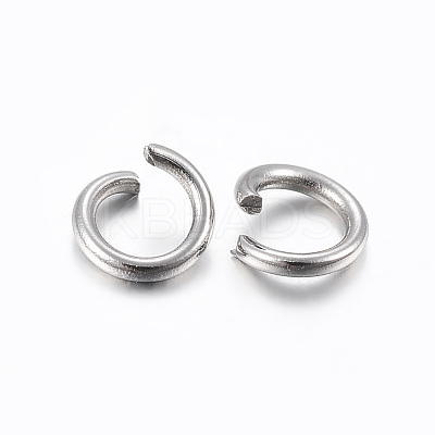 Tarnish Resistant 304 Stainless Steel Open Jump Rings STAS-H437-4x0.8mm-1