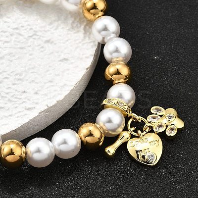 Brass Stretch Bracelets BJEW-C098-06-1
