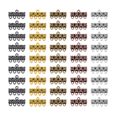 125Pcs 5 Style Tibetan Style Alloy Chandelier Component Links FIND-PH0025-32-1