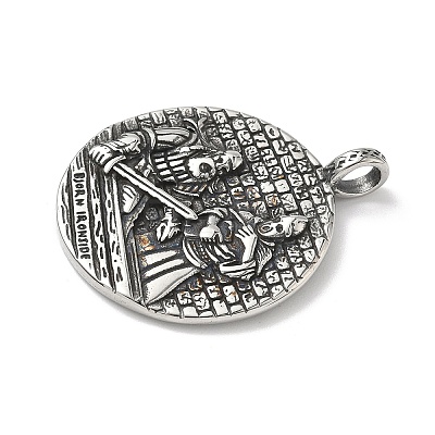 304 Stainless Steel Pendants STAS-H238-07A-AS-1
