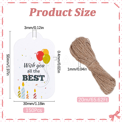 150Pcs Paper Gift Tags CDIS-SP0001-21E-1