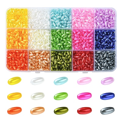 90G 15 Colors ABS Imitation Pearl Beads KY-YW0002-18-1