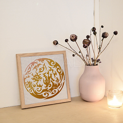 1Pc PET Hollow Out Drawing Painting Stencils DIY-MA0005-52-1
