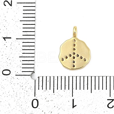 Rack Plating Brass with Cubic Zirconia Pendants LS-KK-Q018-03G-1
