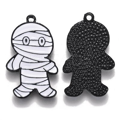 Halloween Theme Alloy Enamel Pendants ENAM-J649-09B-1
