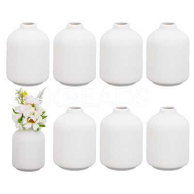 Ceramic Whiteware Vase Ornaments AJEW-WH0609-333-1