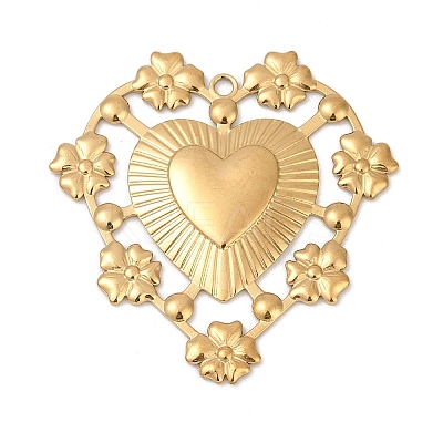 304 Stainless Steel Pendants STAS-S175-43O-G-1