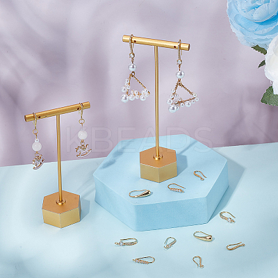 14Pcs 7 Style Brass Micro Pave Cubic Zirconia Earring Hooks Set ZIRC-BC0001-26-1