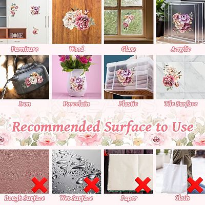 3 Sheets 3 Styles PVC Waterproof Decorative Stickers DIY-WH0404-367-1