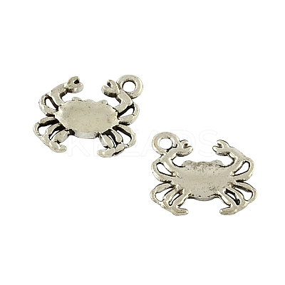 Tibetan Style Alloy Crab Pendants TIBEP-Q043-233-RS-1