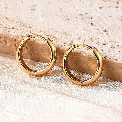 201 Stainless Steel Hoop Earrings EJEW-P304-15C-G-1