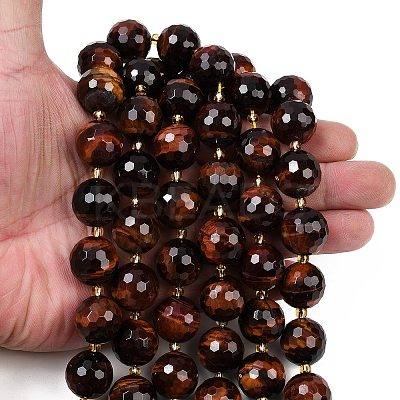 Natural Tiger Eye Beads Strands G-C249-A21-16mm-1