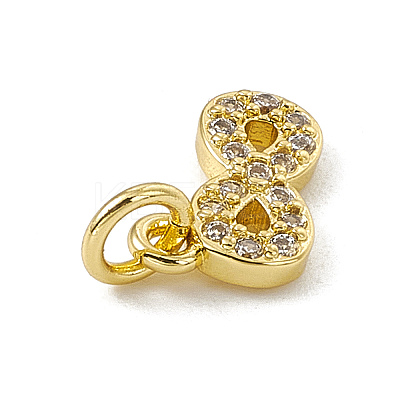 Brass Micro Pave Cubic Zirconia Charms ZIRC-F132-75G-1