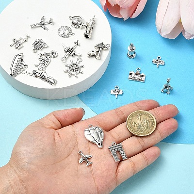 40Pcs 20 Styles Tibetan Style Alloy Pendants FIND-YW0005-28-1