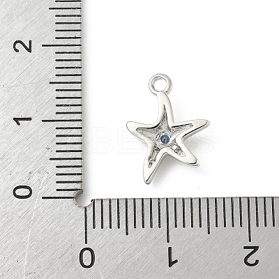 Brass Micro Pave Cubic Zirconia Charms LS-KK-M326-20B-P-1