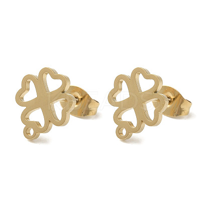 Ion Plating(IP) 304 Stainless Steel Stud Earring Findings STAS-I206-65G-1