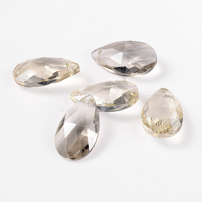 Faceted Teardrop Glass Pendants LS-GLAA-O008-B04-1