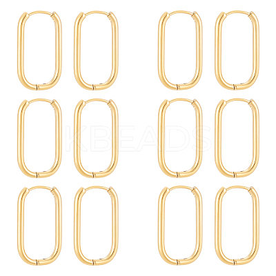 6 Pairs 201 Stainless Steel Hoop Earrings EJEW-UN0003-13B-1