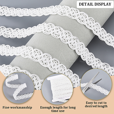 18Yards Polyester Braided Lace Trim OCOR-CY0001-88A-1