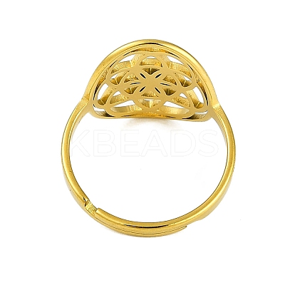 201 Stainless Steel Adjustable Rings for Women LS-RJEW-M008-01G-1