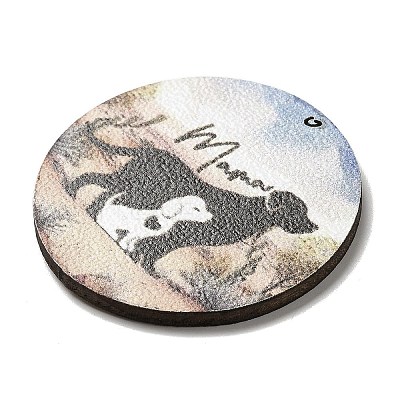 Mother's Day Theme Wooden Pendants FIND-Z031-01H-1