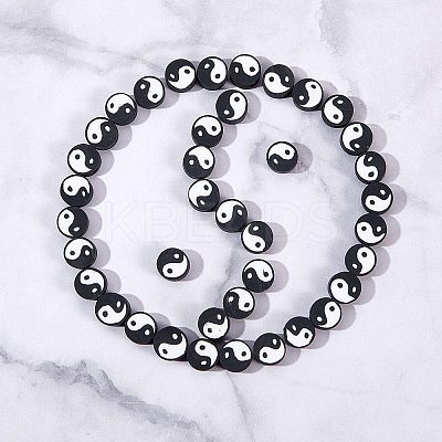 2 Strands 2 Colors Handmade Polymer Clay Beads Strand CLAY-SZ0001-16-1