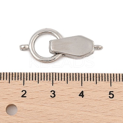 Brass Fold Over Clasps KK-L223-015P-1