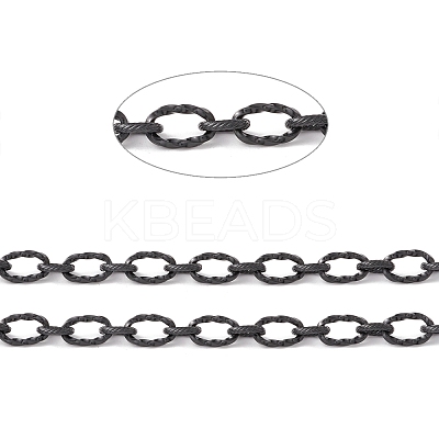 Ion Plating(IP) 304 Stainless Steel Twist Oval Link Chains CHS-E022-01B-1