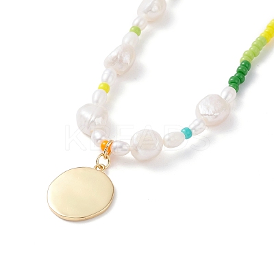 Lemon Slice Enamel Pendant Necklace for Girl Women X1-NJEW-TA00013-1