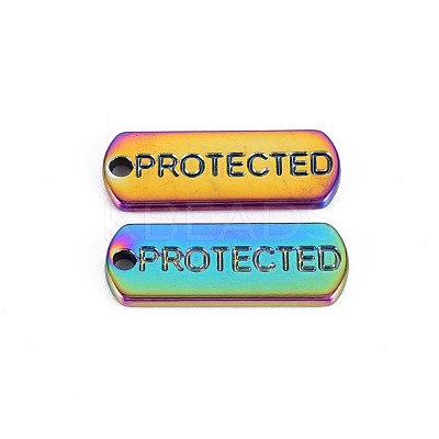 Rainbow Color Alloy Charms PALLOY-S180-245-NR-1