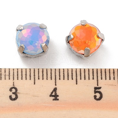 Flat Round Opal Sew On Rhinestones RGLA-G024-11A-P-1