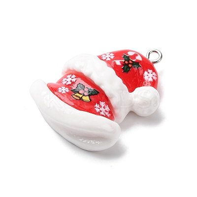 Christmas Opaque Resin Pendants RESI-A049-05P-1