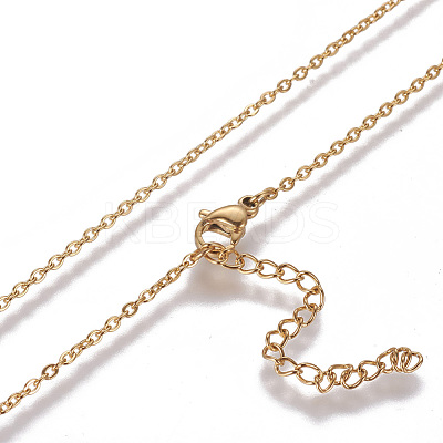 304 Stainless Steel Pendant Necklaces NJEW-F264-05G-1