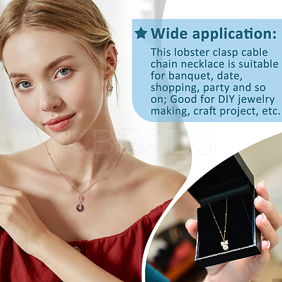 12Pcs 3 Colors 304 Stainless Steel Satellite Chain Necklaces Set for Men Women NJEW-NB0001-15-1