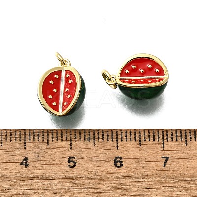Brass Enamel Pendants X-KK-P295-15G-1